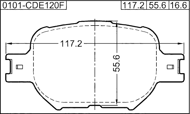 0101-CDE120F - PAD KIT, DISC BRAKE, FRONT