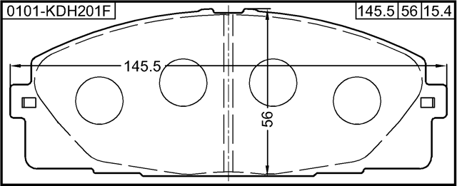 0101-KDH201F - PAD KIT, DISC BRAKE, FRONT