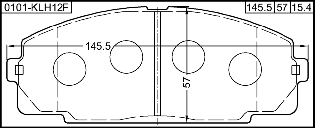 0101-KLH12F - PAD KIT, DISC BRAKE, FRONT