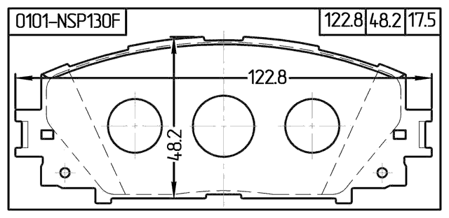 0101-NSP130F - PAD KIT, DISC BRAKE, FRONT