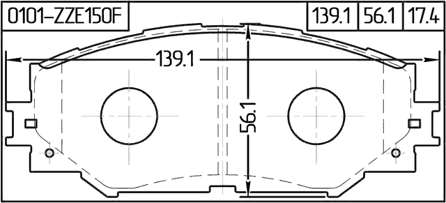 0101-ZZE150F - PAD KIT, DISC BRAKE, FRONT