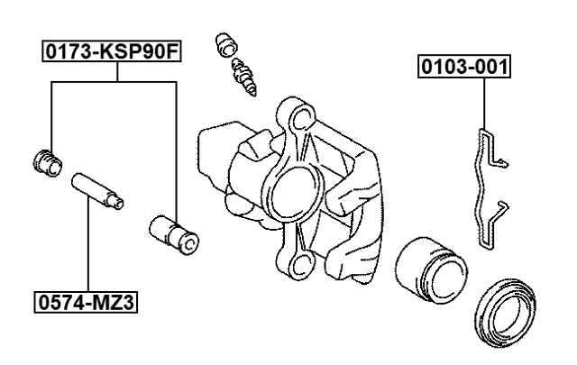 0103-001 - ANTI-RATTLE SPRING, DISC BRAKE PADS