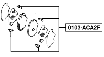 0103-ACA2F - DISC BRAKE CLIP SET