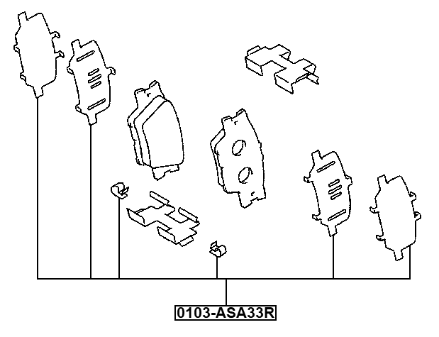 0103-ASA33R - DISC BRAKE CLIP SET