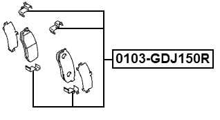 0103-GDJ150R - DISC BRAKE CLIP SET