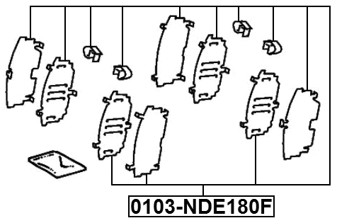 0103-NDE180F - DISC BRAKE CLIP SET