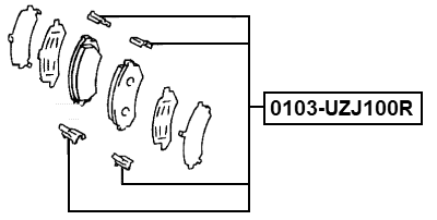0103-UZJ100R - DISC BRAKE CLIP SET