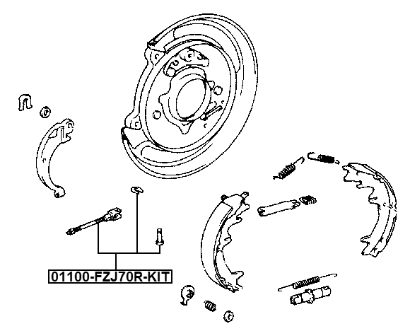 01100-FZJ70R-KIT - PARKING BRAKE CABLE