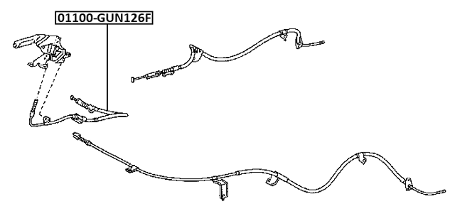 01100-GUN126F - PARKING BRAKE CABLE
