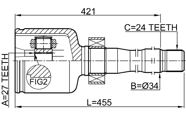 0111-GGL15RH - INNER CV JOINT RIGHT 27X34X24