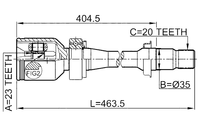 0111-SXM10RH - INNER CV JOINT RIGHT 23X35X20
