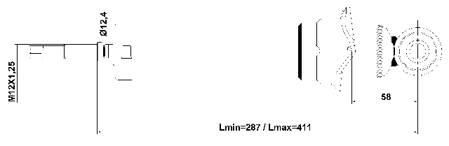 01110-015R - REAR SHOCK ABSORBER GAS.TWIN TUBE