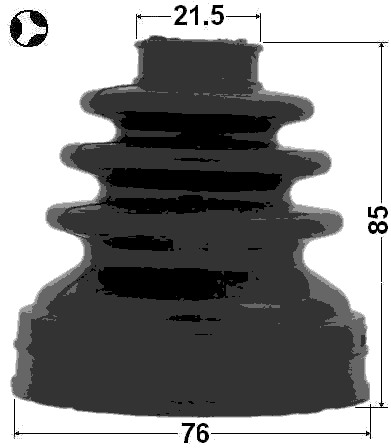0115-ACU35RT - BOOT INNER CV JOINT KIT 76X85X21.5