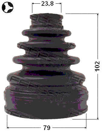0115-MCV30 - BOOT INNER CV JOINT KIT 79X102X23.8
