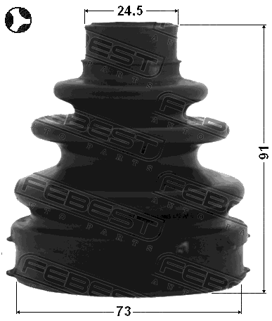 0115-ZRT270T - BOOT INNER CV JOINT KIT 73X91X24.5