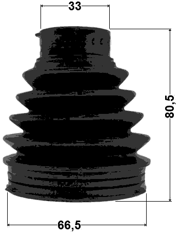 0115P-GRX133R - BOOT CV JOINT KIT PVC 66.5X80.5X33