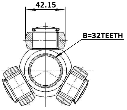 0116-ASV50 - TRIPOD JOINT 32X42.15