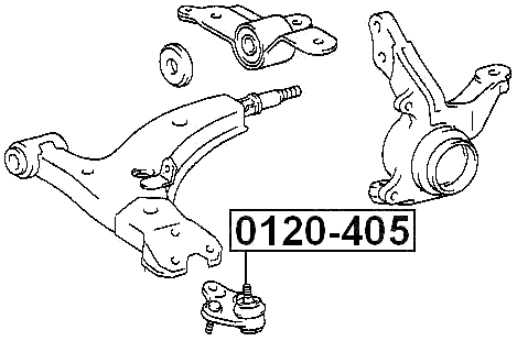 0120-405 - BALL JOINT FRONT LOWER ARM