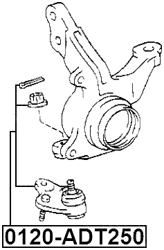 0120-ADT250 - BALL JOINT FRONT LOWER ARM