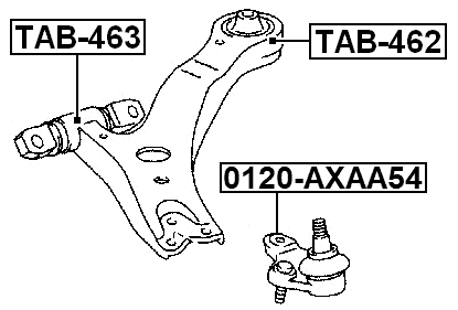 0120-AXAA54 - BALL JOINT FRONT LOWER ARM