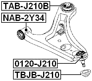 0120-J210 - BALL JOINT FRONT LOWER ARM