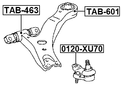 0120-XU70 - BALL JOINT FRONT LOWER ARM