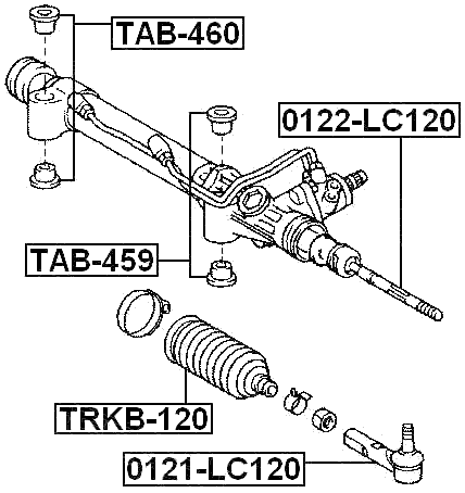 0121-LC120 - STEERING TIE ROD END