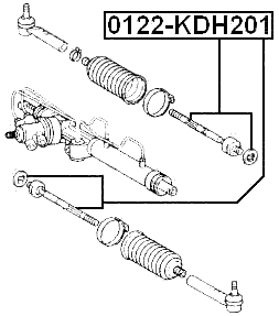 0122-KDH201 - STEERING TIE ROD