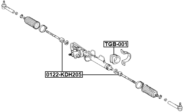 0122-KDH205 - STEERING TIE ROD