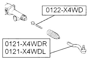0122-X4WD - STEERING TIE ROD