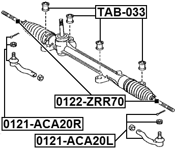 0122-ZRR70 - STEERING TIE ROD