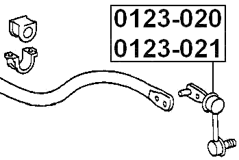 0123-021 - FRONT LEFT STABILIZER LINK / SWAY BAR LINK