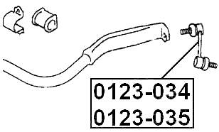 0123-034 - FRONT LEFT STABILIZER LINK / SWAY BAR LINK