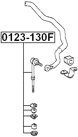 0123-130F - FRONT STABILIZER LINK / SWAY BAR LINK