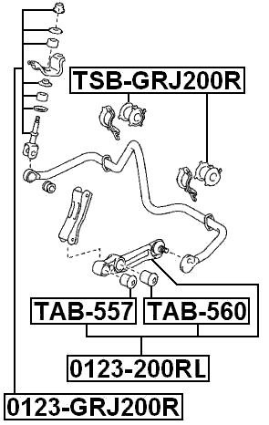 0123-200RL - REAR STABILIZER LINK