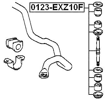 0123-EXZ10F - FRONT STABILIZER LINK / SWAY BAR LINK