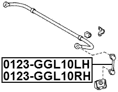 0123-GGL10LH - REAR LEFT STABILIZER LINK