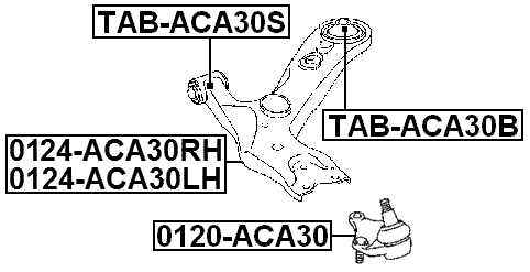 0124-ACA30RH - RIGHT FRONT ARM