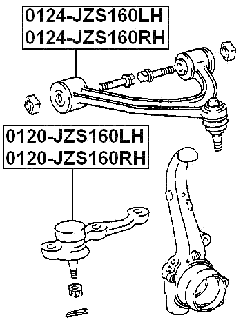 0124-JZS160LH - LEFT UPPER FRONT ARM