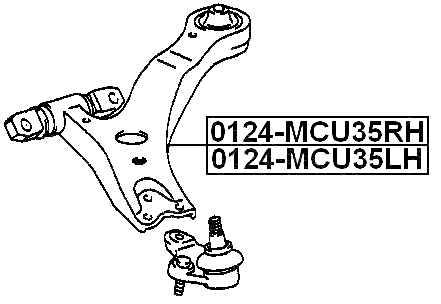 0124-MCU35RH - RIGHT FRONT ARM
