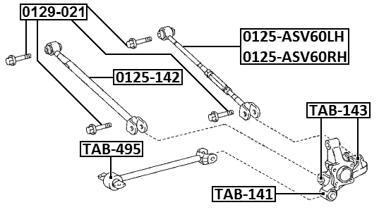 0125-ASV60RH - REAR RIGHT LATERAL LINK