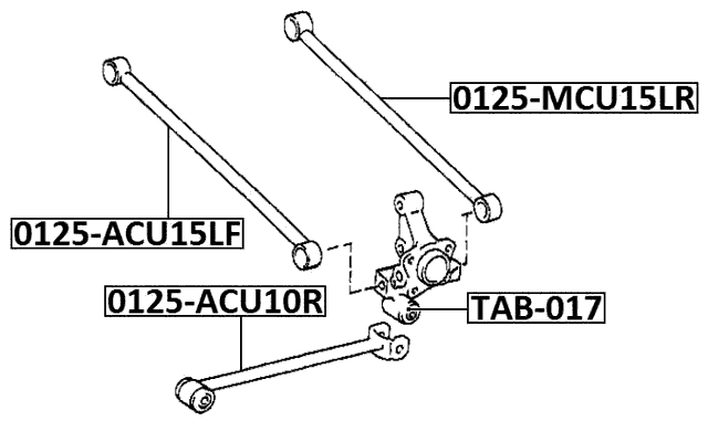 0125-MCU15LR - REAR TRANSVERSE LINK