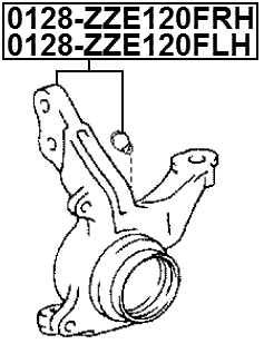 0128-ZZE120FRH - STEERING KNUCKLE RIGHT