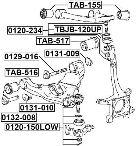 0129-016 - CAMBER ADJUSTING ECCENTRIC BOLT