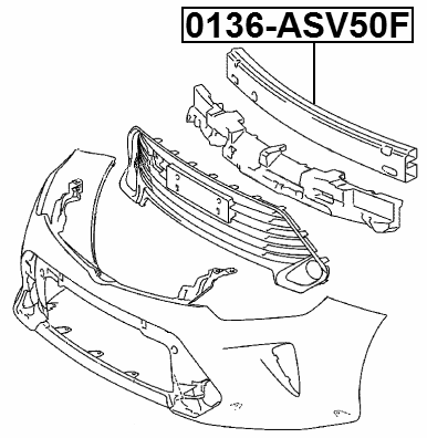0136-ASV50F - RETAINER FRONT BUMPER