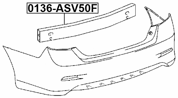 0136-ASV50R - RETAINER REAR BUMPER