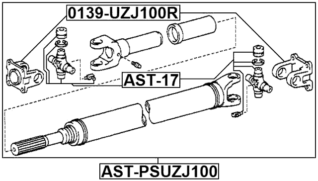 0139-UZJ100R - PROPSHAFT FLANGE YOKE
