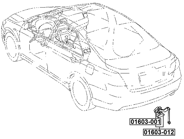 01603-012 - REAR LEVEL SENSOR (WITH BRACKET, WITH LINK)