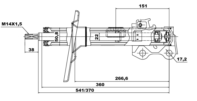 01660967FL - SHOCK ABSORBER FRONT LEFT