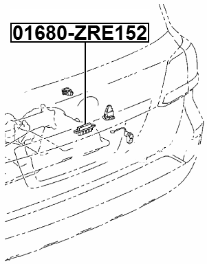 01680-ZRE152 - TAILGATE RELEASE BUTTON